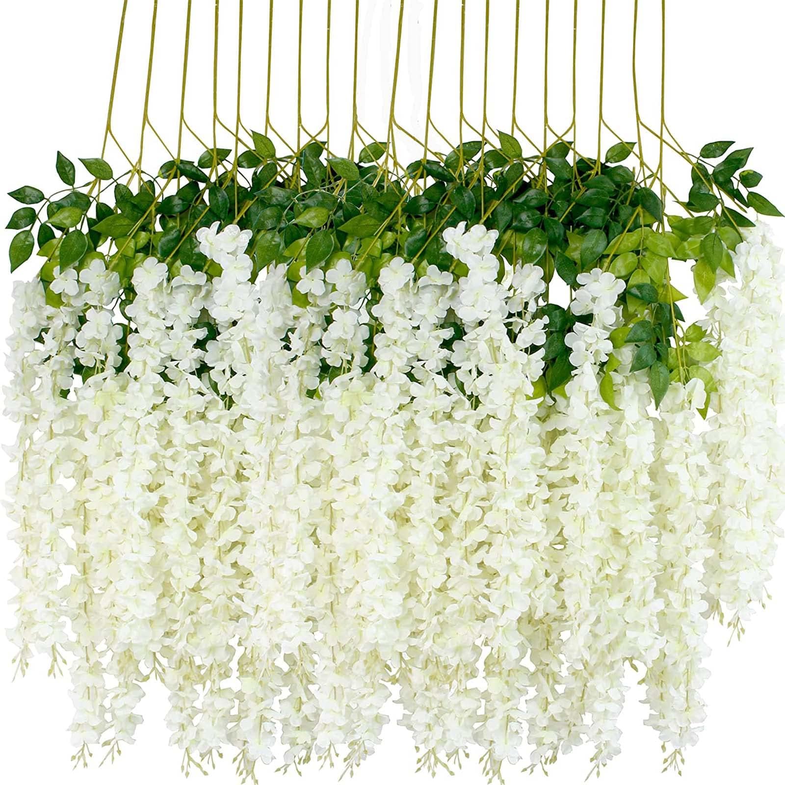 GIOD Flores Artificiales Wisteria, Glicina Planta, 13Pcs 110CM