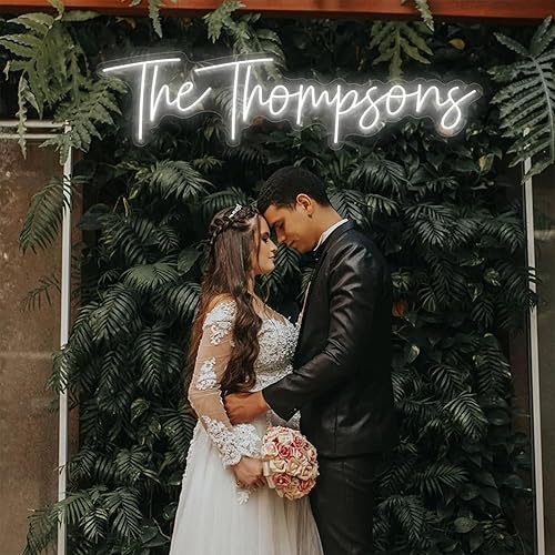 Miniatura 7 de Letrero de neón personalizado para decoración de pared, boda, luces de neón LED grandes, personalizable para bodas, fiestas de cumpleaños,