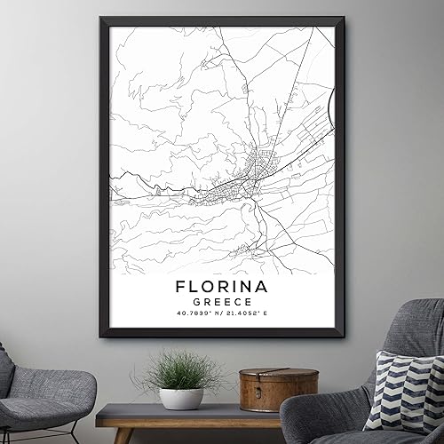 Miniatura 4 de Mapa de Florina, Grecia, Light 2 (18x24)