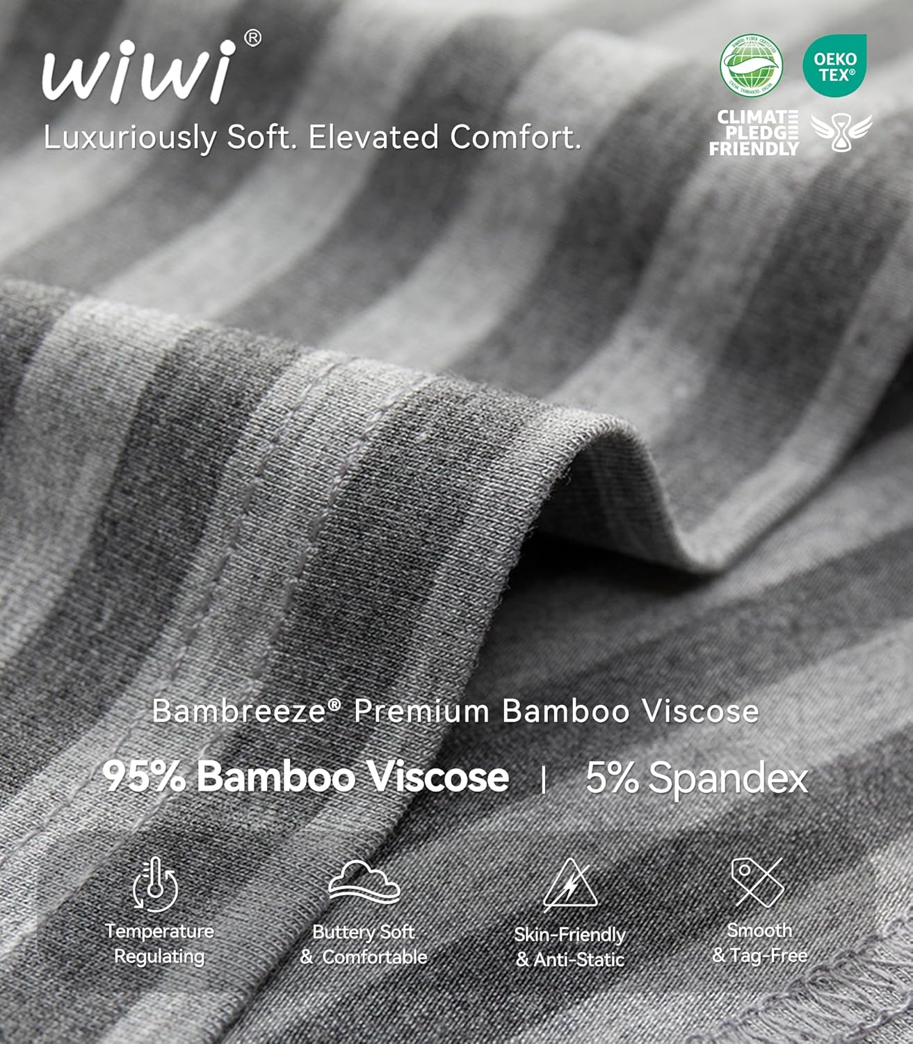 WiWi Nightgowns for Women Super Soft Sleepwear Long Sleeve V Neck Nightshirts Viscose from Bamboo Cooling Nightdress S-XXL - Image 5