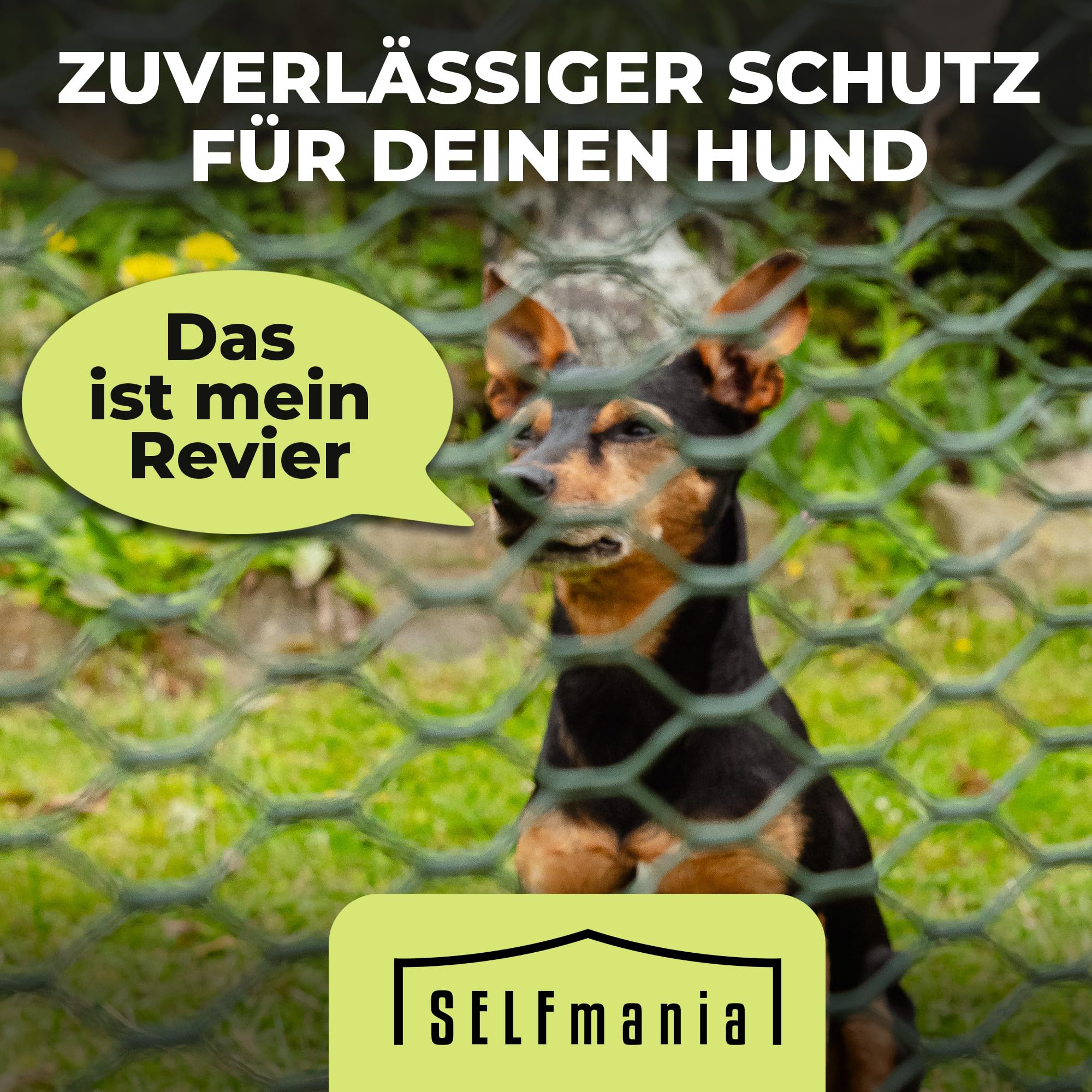 Hundezaun 25m lang 90cm hoch SCHWARZ [TESTSIEGER] inkl. 21x Stäbe & 25x Erdanker | Begrenzungszaun Robust & Mobil | Flexibler Zaun für Hunde | Sorgloser Hundeauslauf im Garten & Camping
