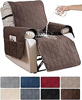 Vista 10 de Funda reversible para silla reclinable, fundas impermeables para silla reclinable con bolsillo, funda lavable para silla reclinable, protector