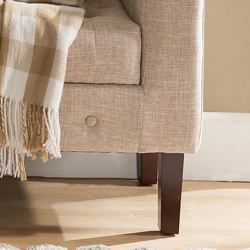 Miniatura 4 de Kings Brand - Banco otomano de almacenamiento tapizado con diseño capitoné