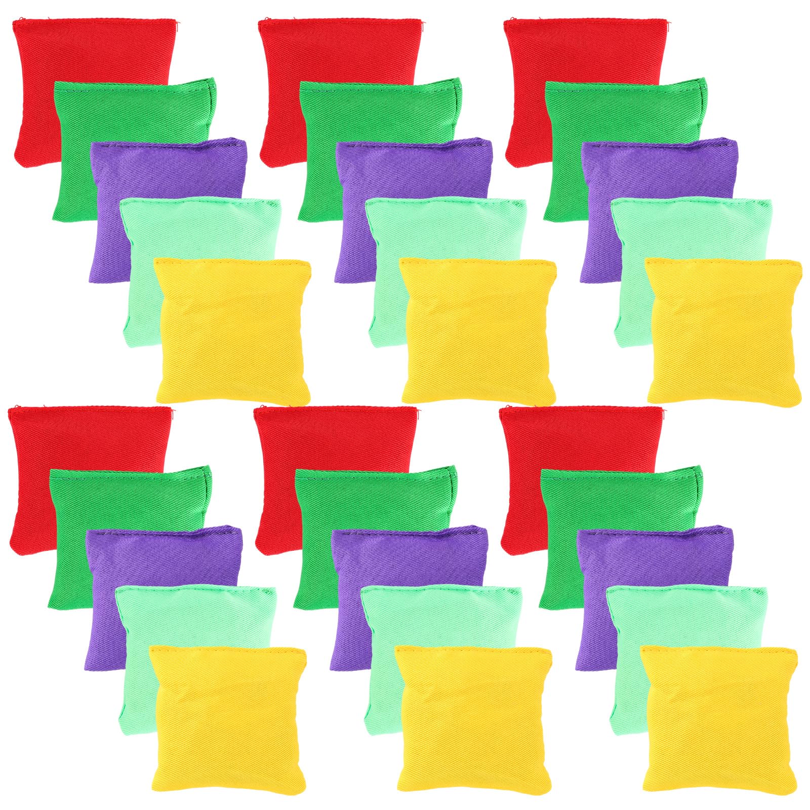 VIDETOL 50 Pcs Small Bean Bags, Colorful Kids Bean Bags for Throwing, Soft Beanbags Throwing for Hand Toss Party Game, Fun Sports Outdoor and PE School Events, 7 x 7cm / 2.7 x 2.7 Inch