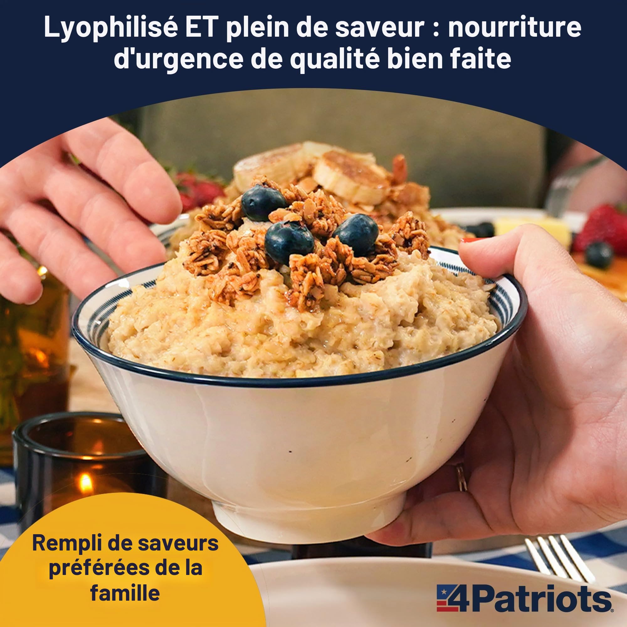 4Patriots Kit alimentaire de survie 72 heures : nourriture d'urgence résistante aux catastrophes avec une incroyable variété conçue pour durer 25 ans dans des sachets alimentaires d'urgence, 20