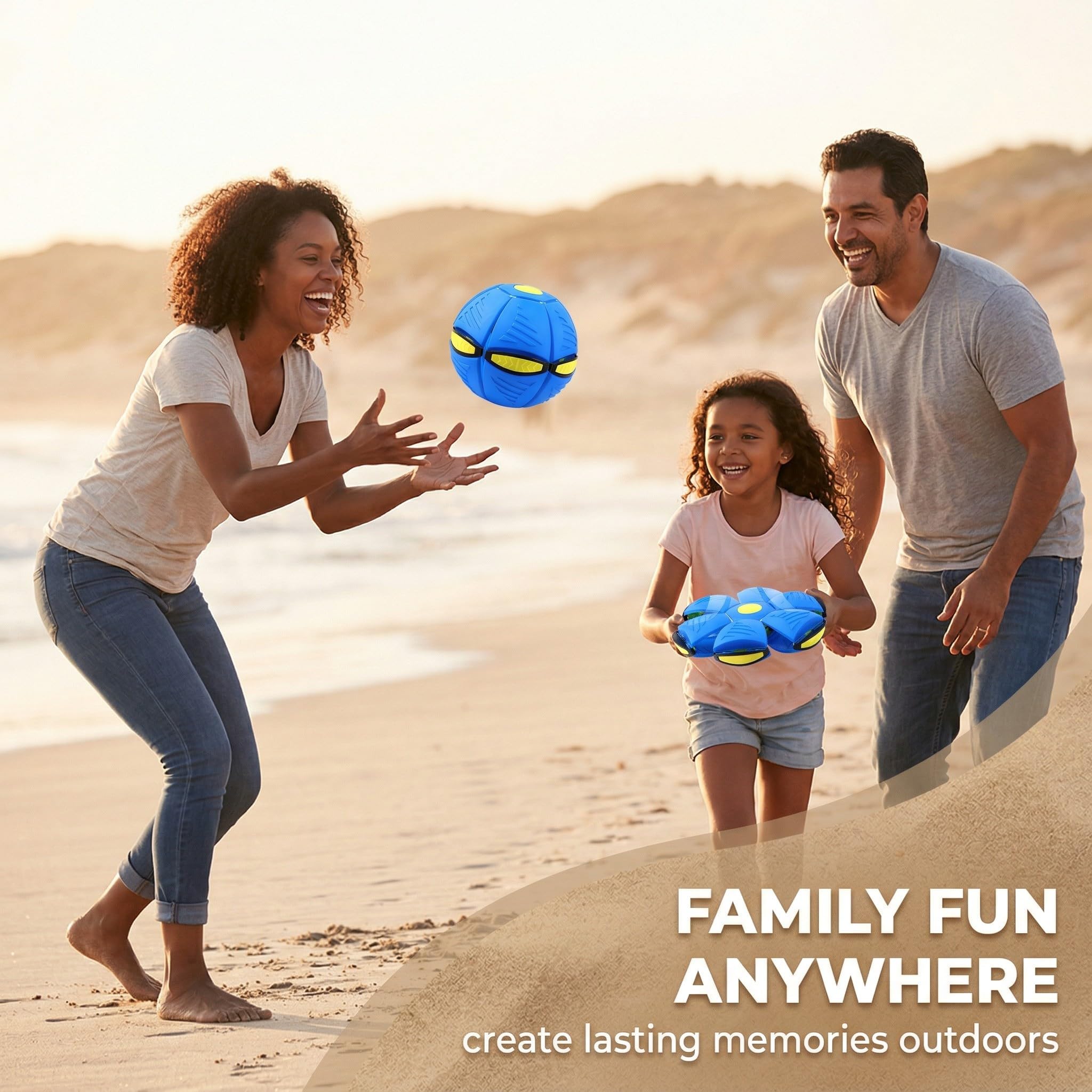 Metaball Mágica Pelota Voladora Rebotante para Niños, Disco Volador Mágico, Juegos de Jardín, Forma Doble Conmutable