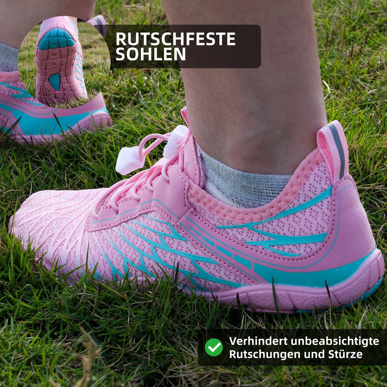 Chaussures Pieds Nus pour Femme - Chaussures Aquatiques saines et Confortables - Chaussures Aquatiques - Chaussures de Plage - Bout Large - Chaussures de Trail - Chaussures de Fitness