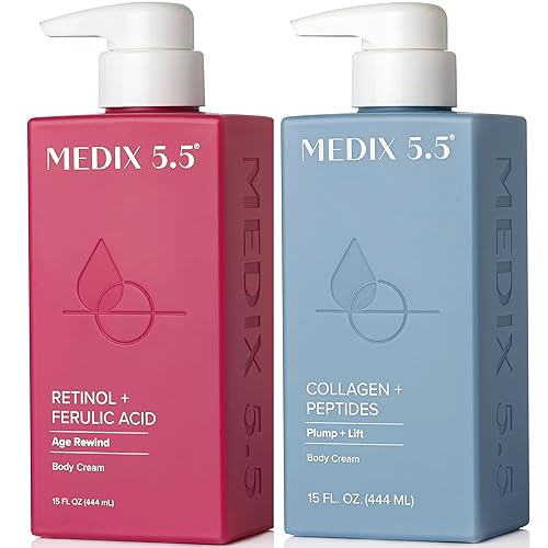 Medix 55 Crema retinol crema de colágeno hidratante para la cara y el cuerpo juego de 2 piezas para el cuidado de la piel Loción de retinol se Medix 55 Crema retinol crema de colágeno hidratante para la cara y el cuerpo juego de 2 piezas para el cuidado de la piel Loción de retinol se