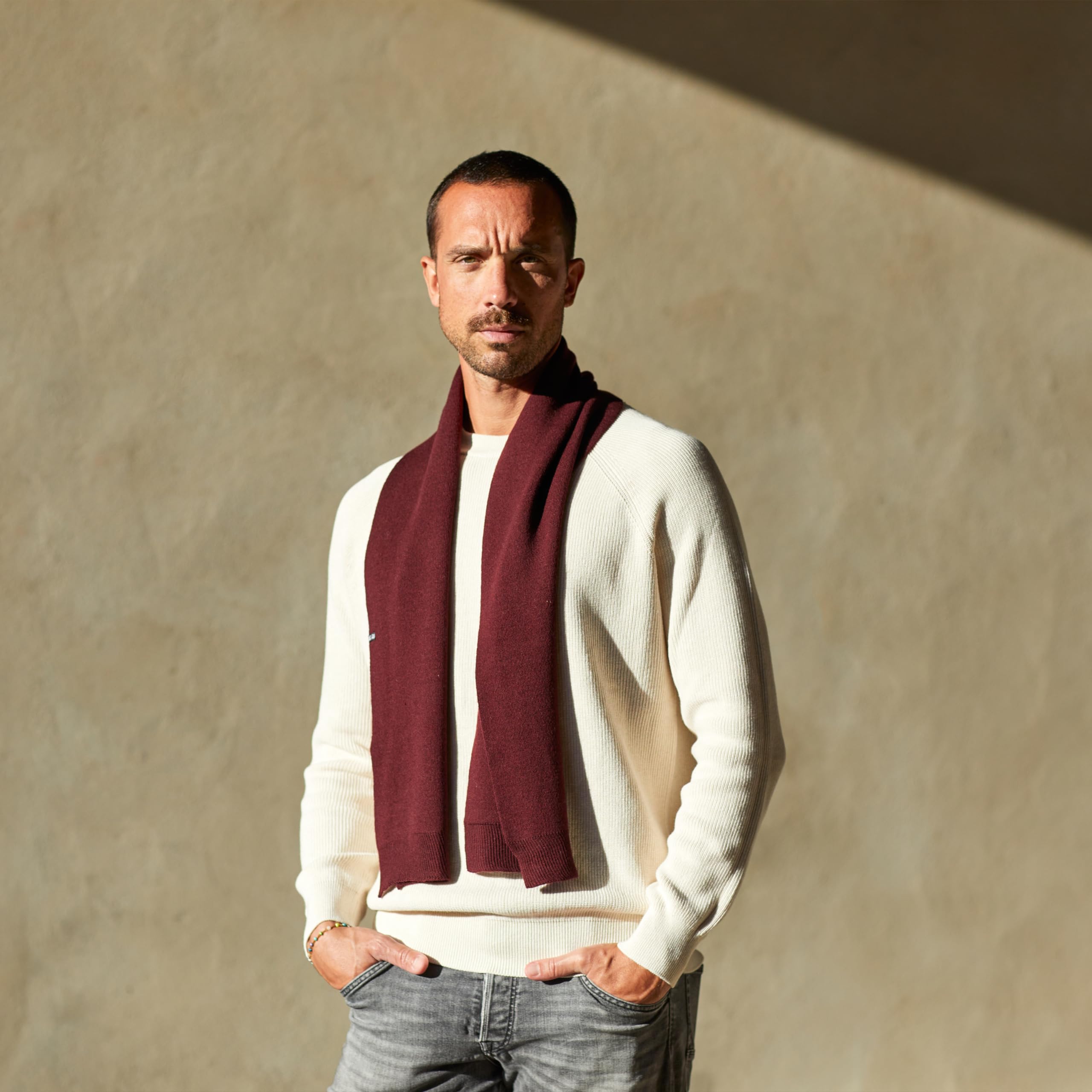 Enter the Complex® Merino Schal aus 100% feinster, nachhaltiger Merinowolle, Damen und Herren, Strickschal, Winter, kurz