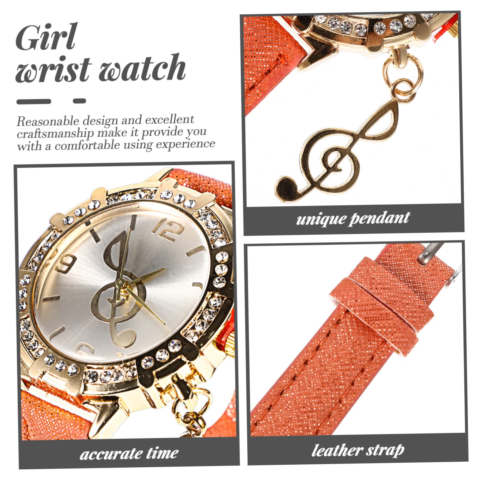 ifundom 3 Piezas Cinturón Reloj De Diamantes Relojes De Mujer Reloj De Pulsera De Mujer Reloj De Pulsera De Metal Relojes De Banda De Cuero Tipo De Movimiento Cuarzo Chica Ropa De