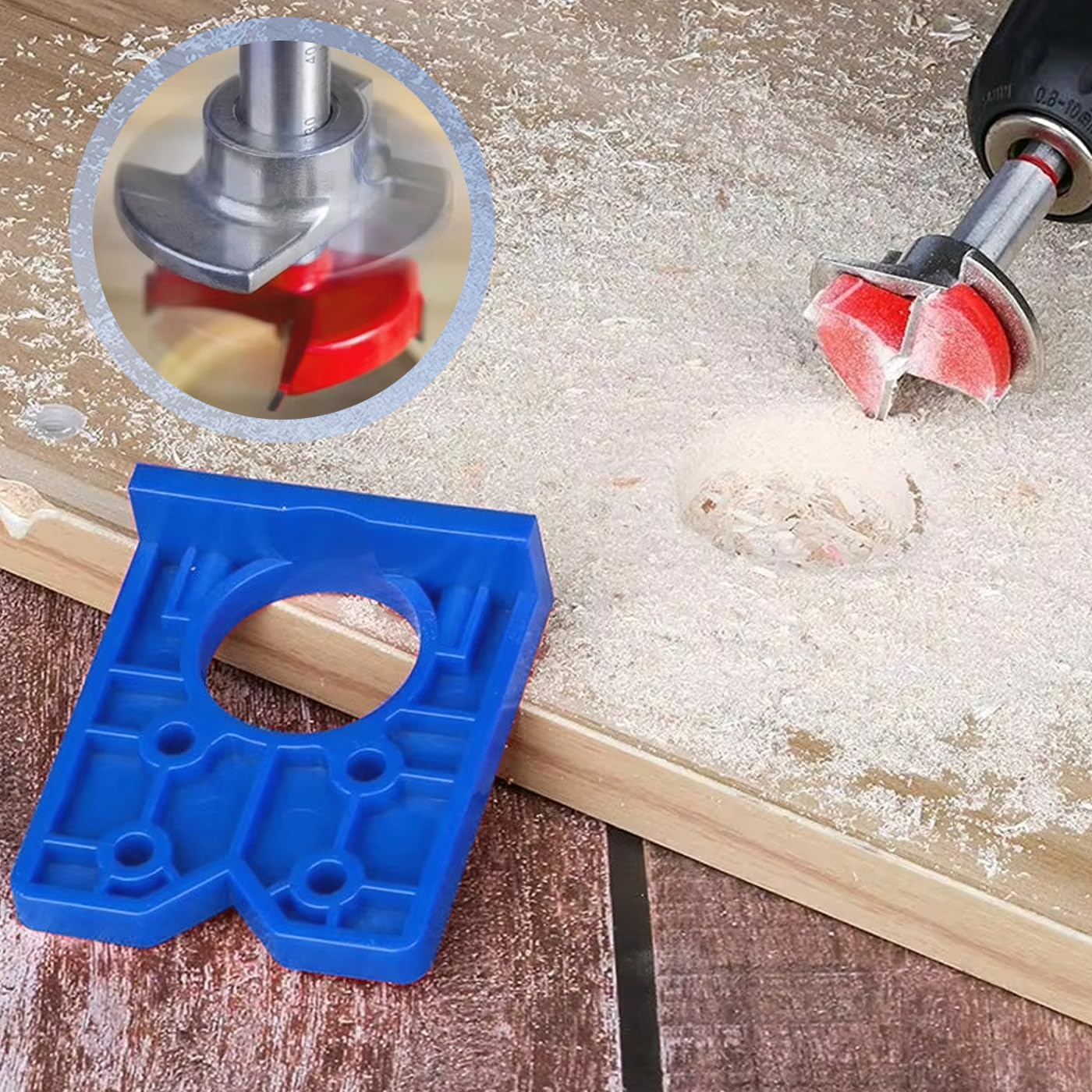 Treki Guía de Broca de Perforación de Bisagra 35mm Brocas de Plantilla de Bisagra Forstner para Bisagras de Gabinete Placas de Montaje Carpintería Bricolaje Muebles de Ventana