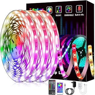 Striscia Led,15m L8star Led Striscia 5050 Cambiamento di colore Kit completo con 24 tasti Telecomando IR and alimentatore Led Strip (15m)