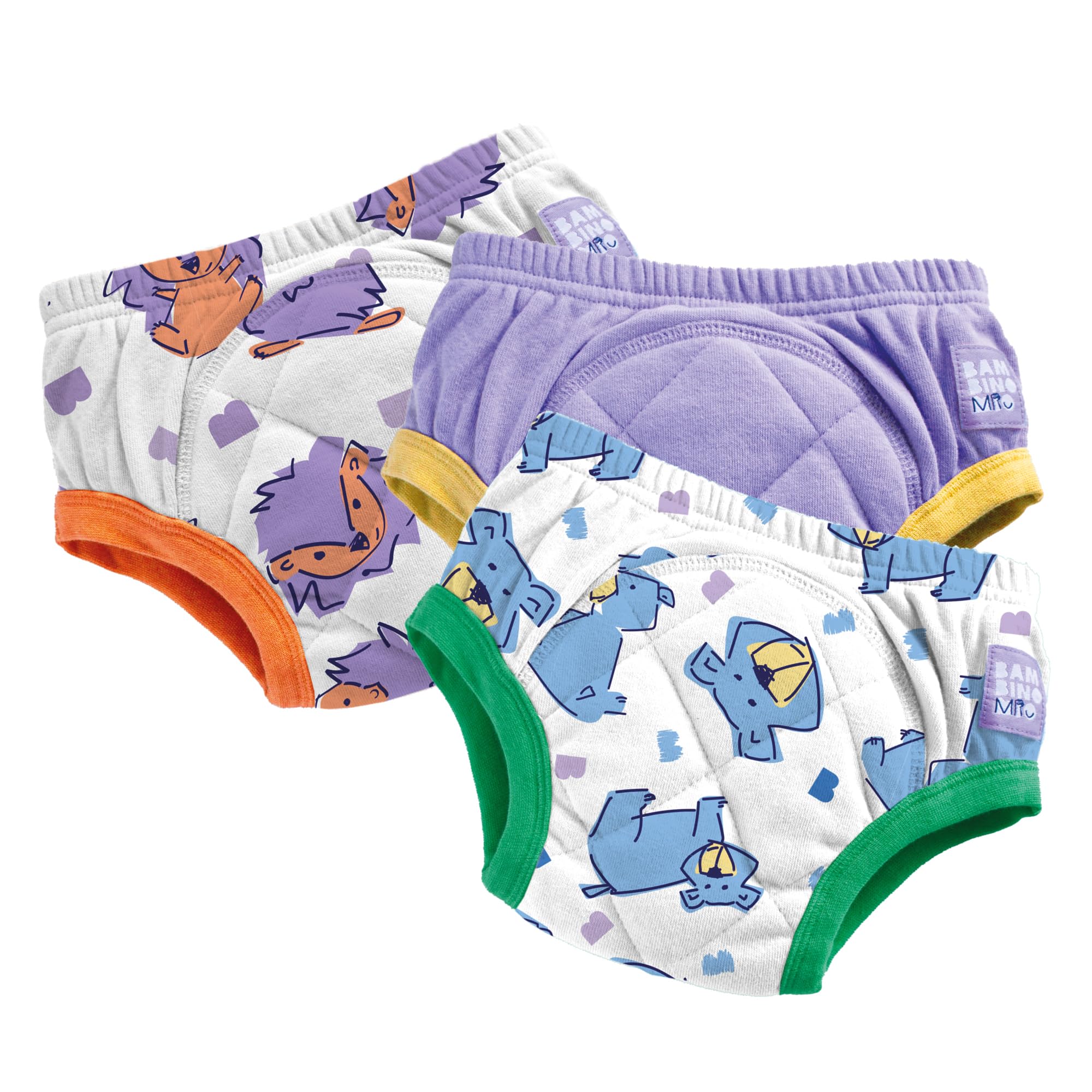 Bambino Mio (3 Pack) Training Pants for Toddlers Reusable Cloth Potty Pants Training Underwear, 3-4 Years, Pink Strawberry Unicorns, Baby and Toddler, Boys and Girls with Cross-Stitch — view 24