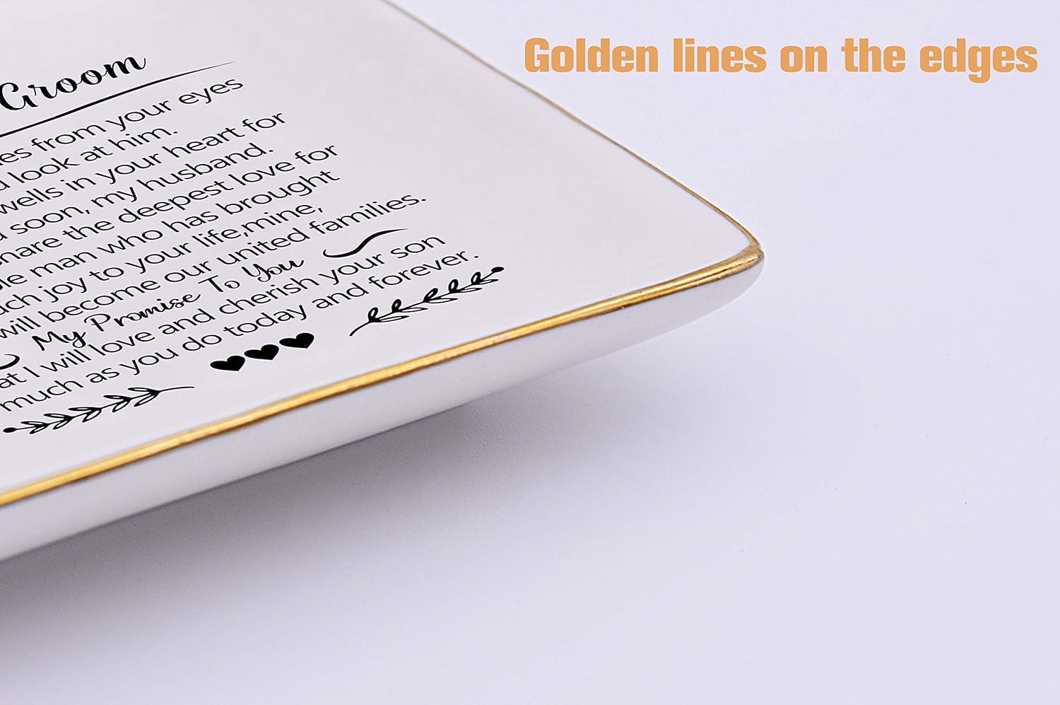 Topthink Ring Dish Gifts for Mother of the Groom from Bride-I See the Love That Shines-Wedding Gift for Mother of the Groom-Bridal Shower Gift-Ceramic Jewelry Holder Ring Dish Trinket Box Tray - Image 3