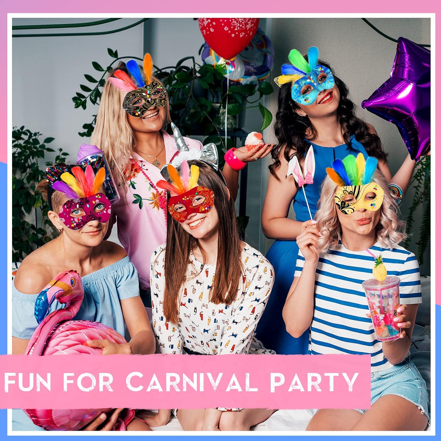 Leyndo Paper Mache Art Mask White Craft Masquerade Masks and Gem Stickers DIY Blank Mardi Gras Halloween Cosplay Party - Image 6