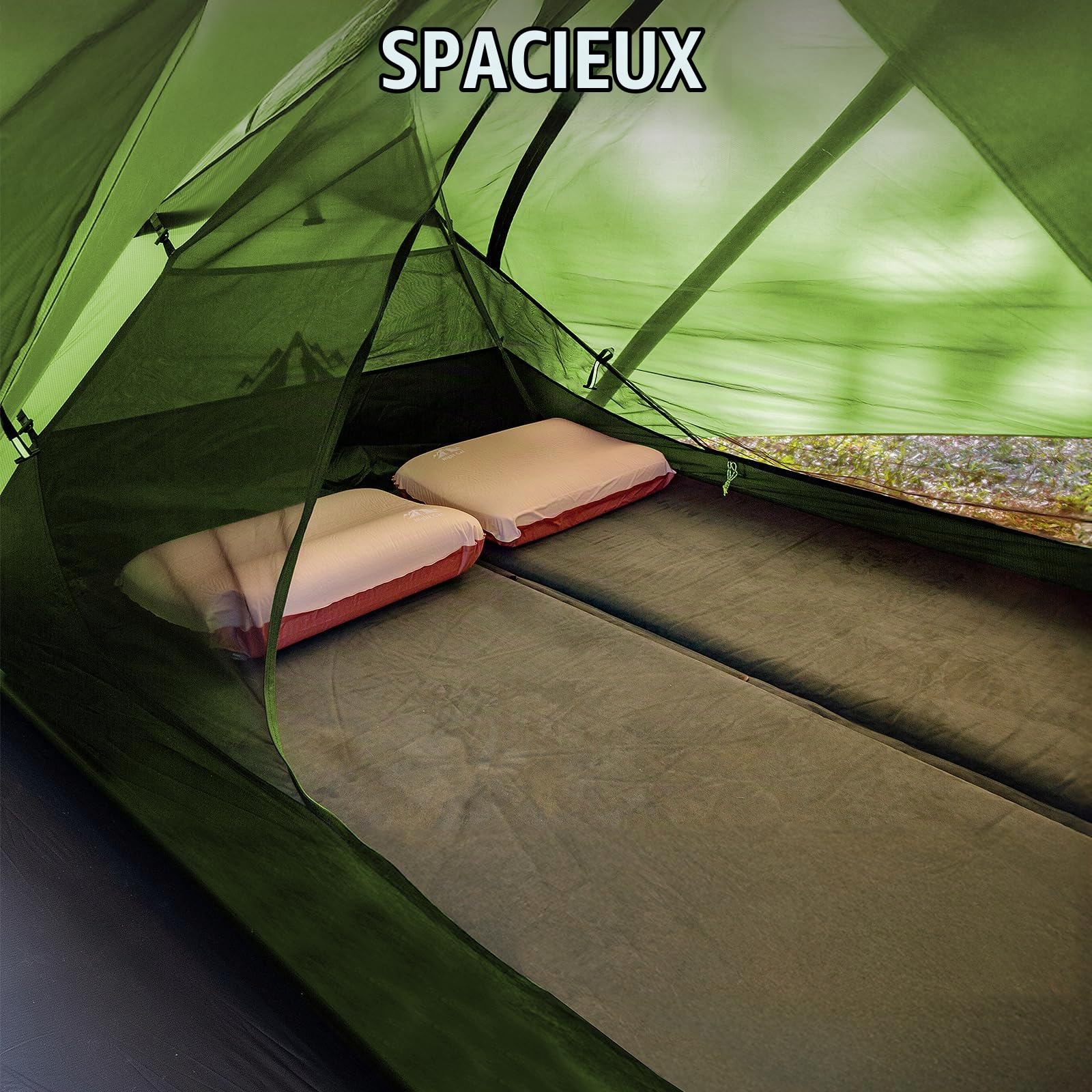 Night Cat Tente Ultra Légère: 1 2 Personne Imperméable Legere Tente de Randonnée Nylon 15D PU 5000mm pour Trekking Camping Montage Facile