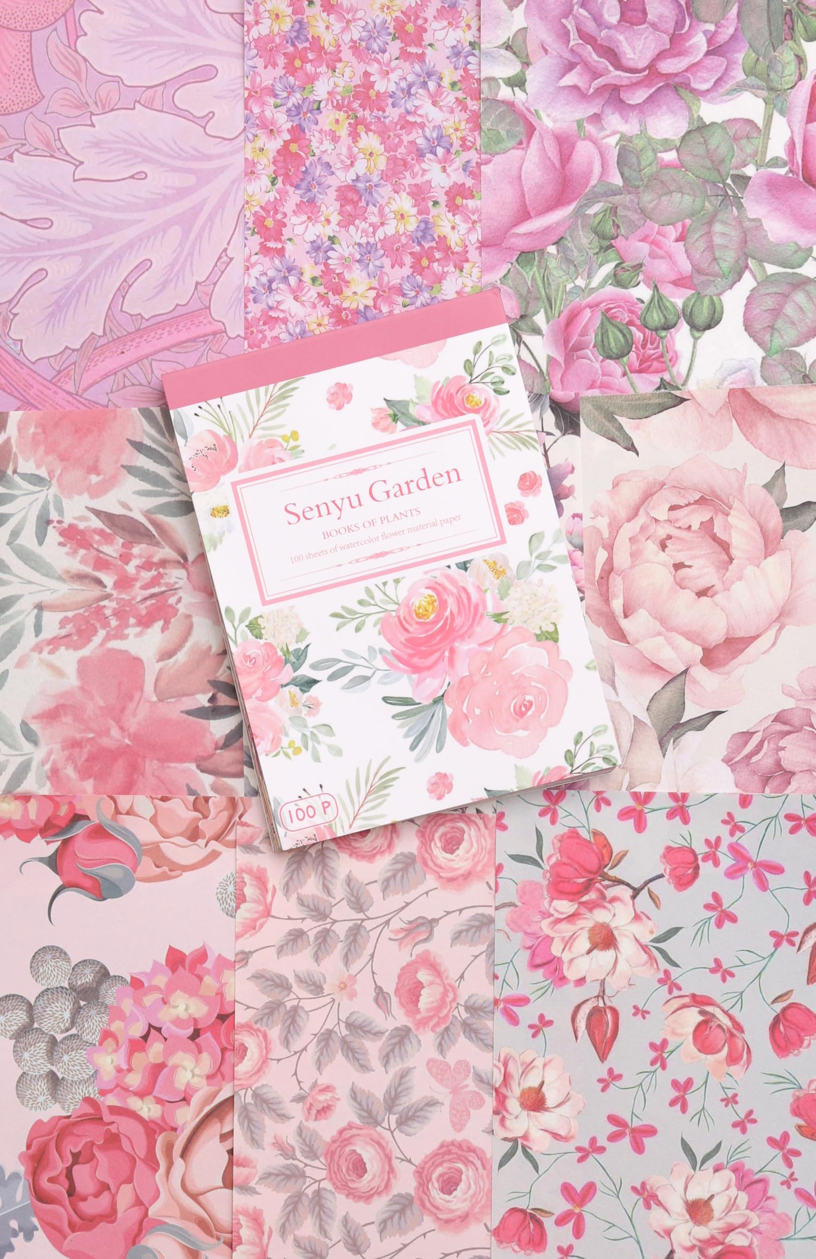 Amazon.co.jp: 森語 コラージュ 素材 花紙 100枚 100絵柄 140*100mm