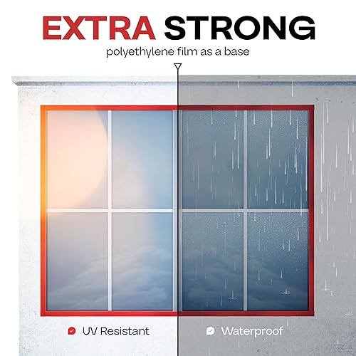 Miniatura 7 de IDL Packaging Cinta de estuco roja de 2 pulgadas x 60 yardas, 3 rollos, resistente, borde liso, unión de 60 días de larga duración, no deja rastros,