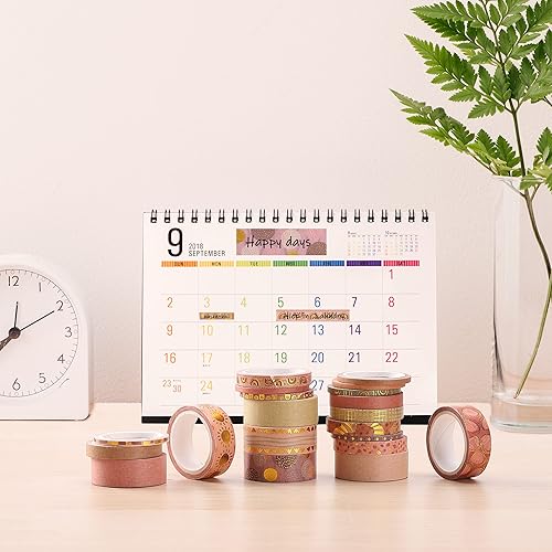 Vista 182 de Mr. Pen - Juego de cintas Washi, 21 rollos, tamaños surtidos, cinta washi floral para diario