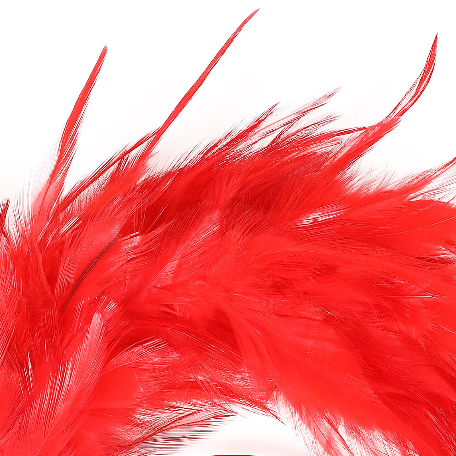 MWOOT Feather Headband, 1920s Feathered Headpiece, Red Roaring 20s Fascinators for Women Artificial Flower Feather Headwear - Image 3