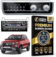 Spartan Shield [2 PACK] Screen Guard For HYUNDAI CRETA 2026 [ 2024 - Running] | 10.25 Inch Dual-Screen Infotainment & Instrument Cluster + AC Console Protector | SX, SX(O), SX Tech, SX Premium | Anti Scratch | Water & Fingerprint Resistant | HD Clear | Di