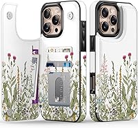 Vista 725 de LETO para iPhone 15 Pro Funda tipo cartera - Tapa tipo folio con patada - Diseños de moda - Tarjetero - Funda protectora para mujeres y niñas - 6.1