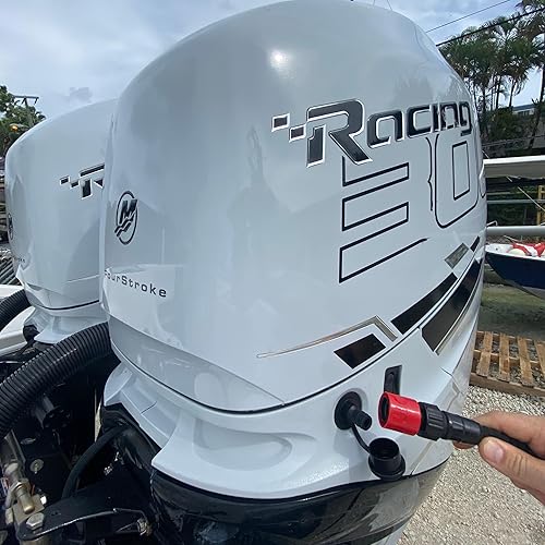 Miniatura 24 de Kit de descarga de conexión rápida fuera de borda para motores Mercury, Suzuki, Yamaha y Honda, adaptador de descarga marina con sello de junta