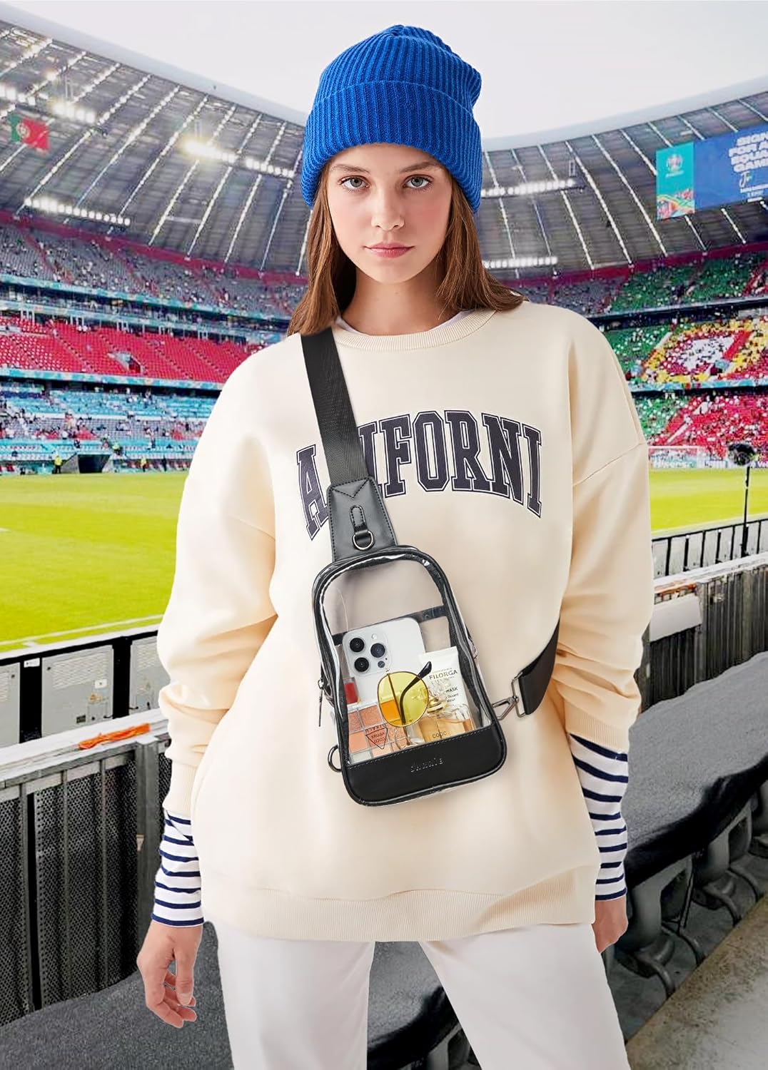 Shrrie Clear Bag for Stadium Events Transparent Crossbody Sling Bag for Women & Men - Stadium Approved, Concerts & Sports - Image 2