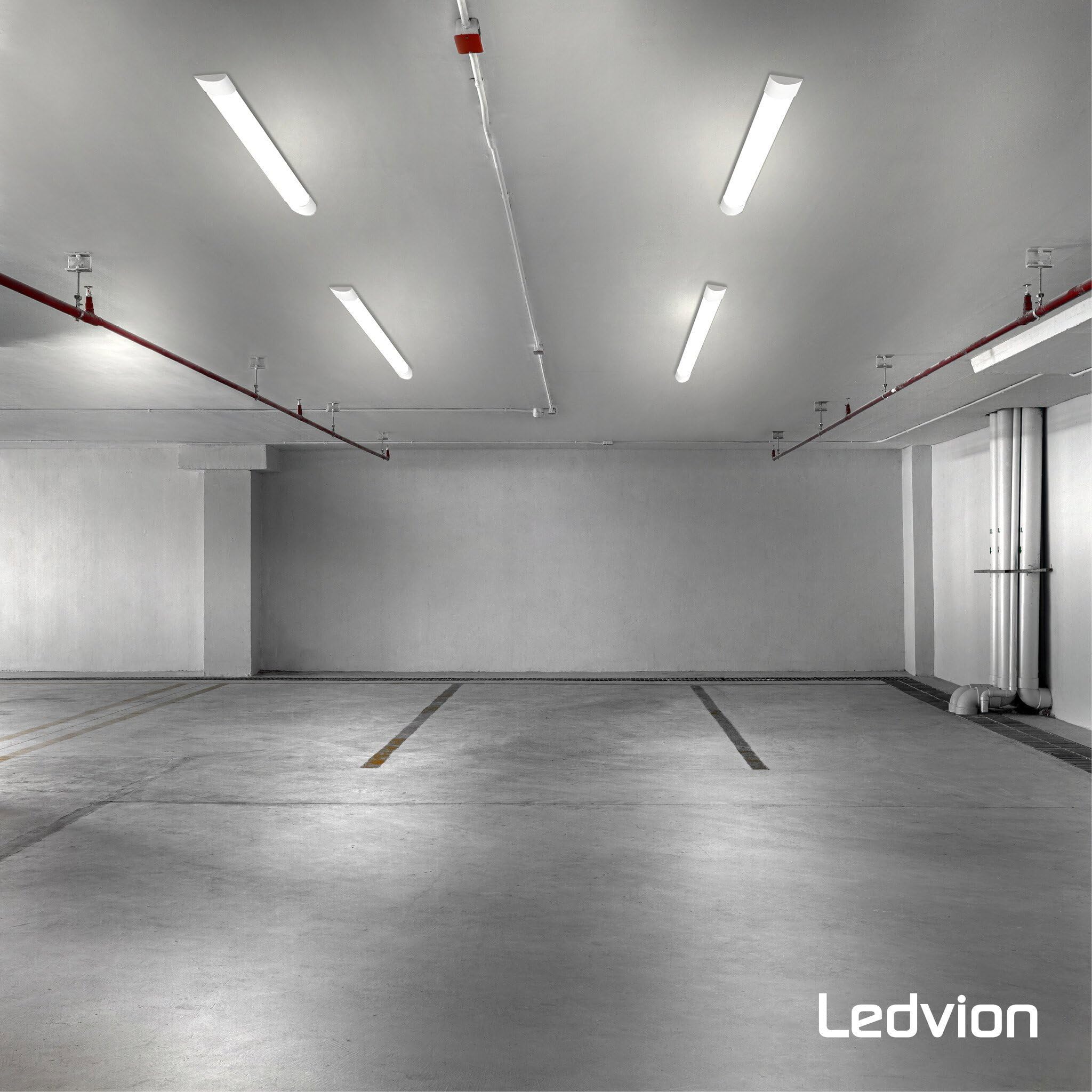 Ledvion - 10X Tubos LED Batten T8 de 120cm (30W, 6500K, 4800 lúmenes), LED Integrado, Blanco Luz de Día, Luz Brillante, Lámpara de Techo