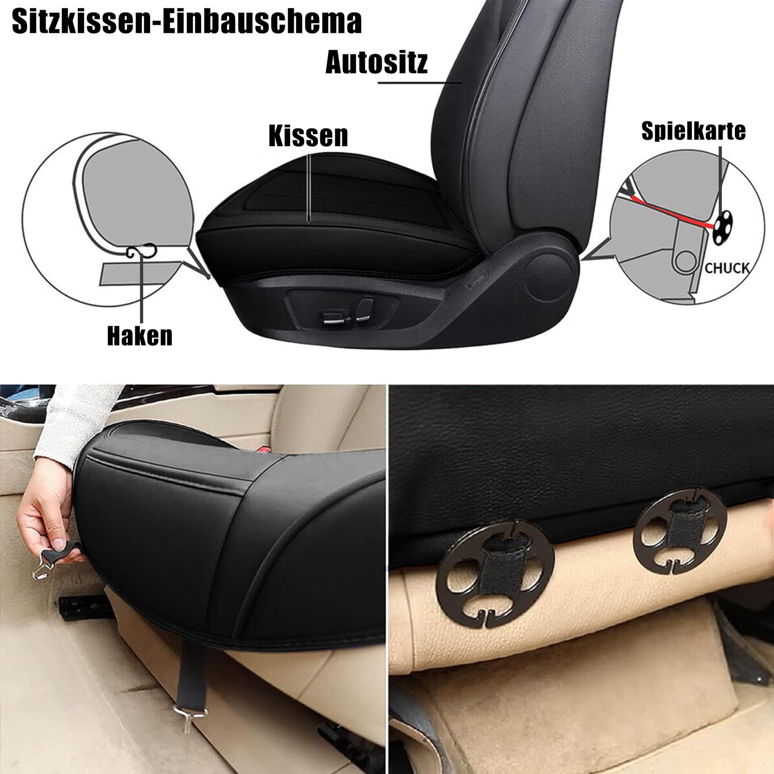 Pokrowce na siedzenia samochodowe na przednie siedzenia samochodowe, zestaw 2 szt., pokrowce na siedzenia samochodowe ze skóry, uniwersalny zestaw nadający się do Hyundai Accent Elantra Grand Santa Fe
