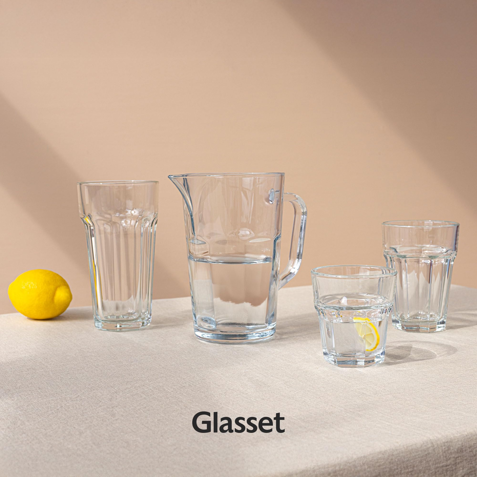 Kieliszki do napojów XXL, zestaw 6 sztuk, 700 ml, amerykańskie rowki, szklanki do koktajli Highball, zestaw szklanek XXL Tumblers Retro, 100% nadają się do recyklingu, nadają się do mycia w