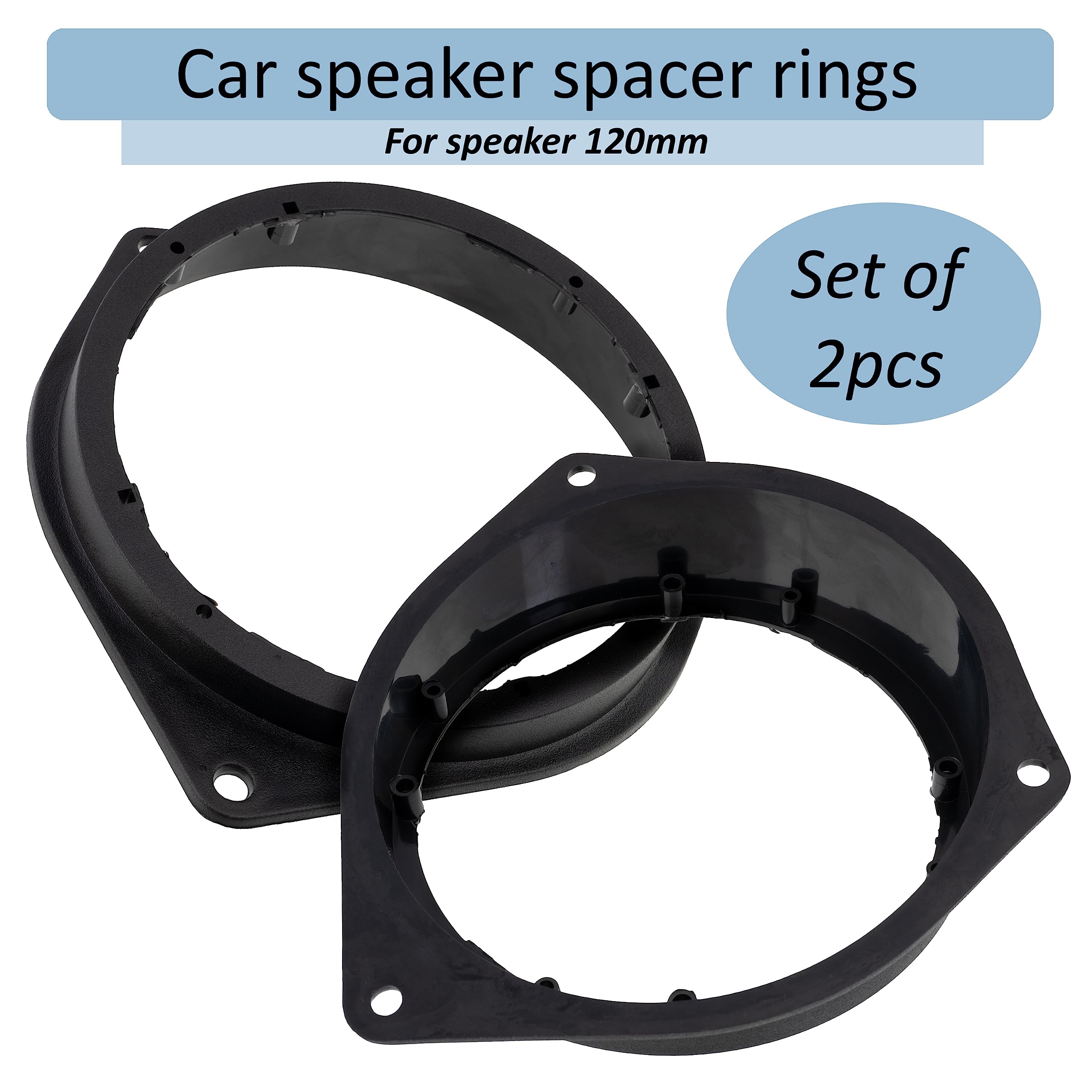 Lot De 2 Adaptateurs Haut-parleurs 100/120 Mm AERZETIX - Compatible Alfa Romeo, Citroën, Fiat, Opel, Peugeot