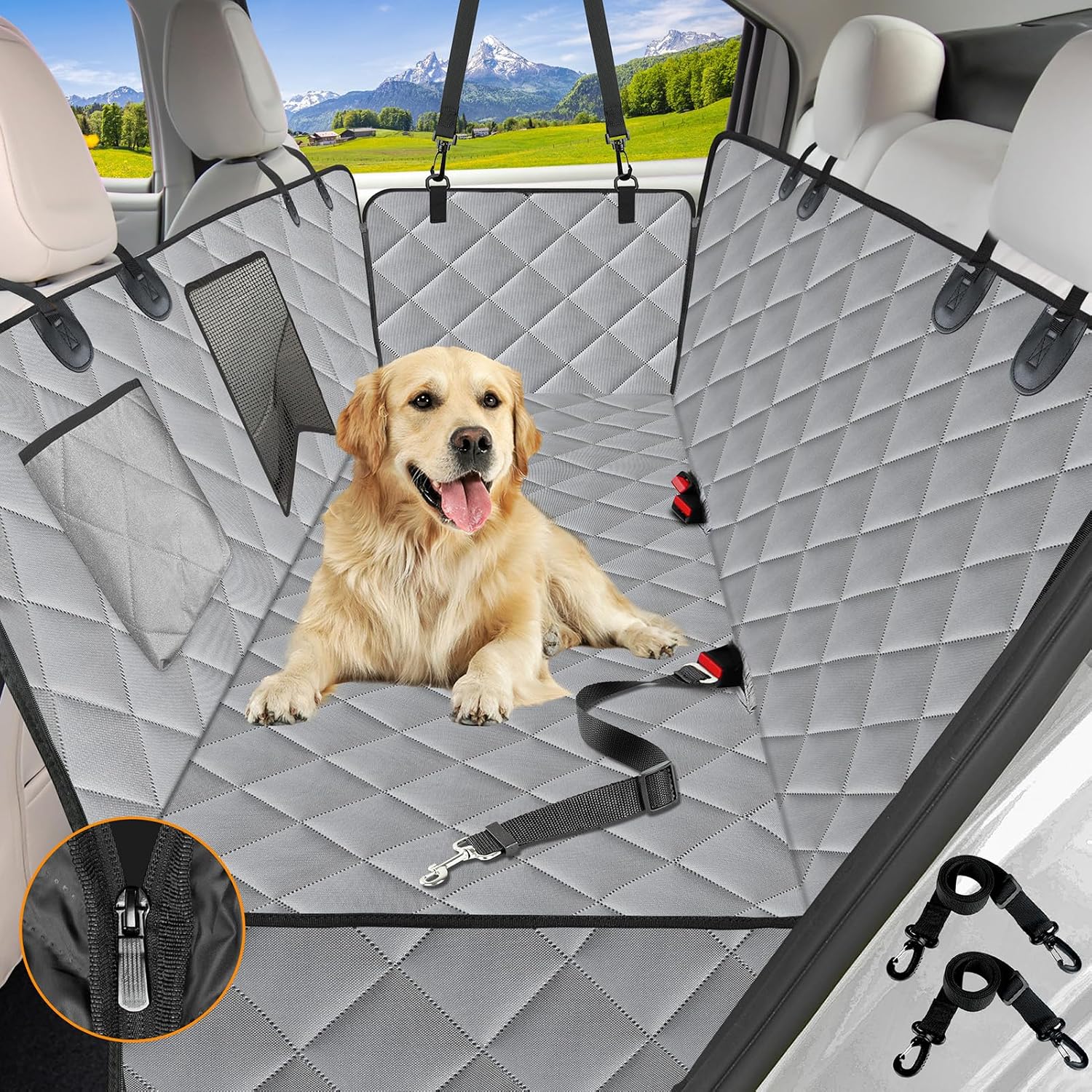 Gallery Detail: Amazon Com Kytely Dog Car Seat Cover For Back Seat