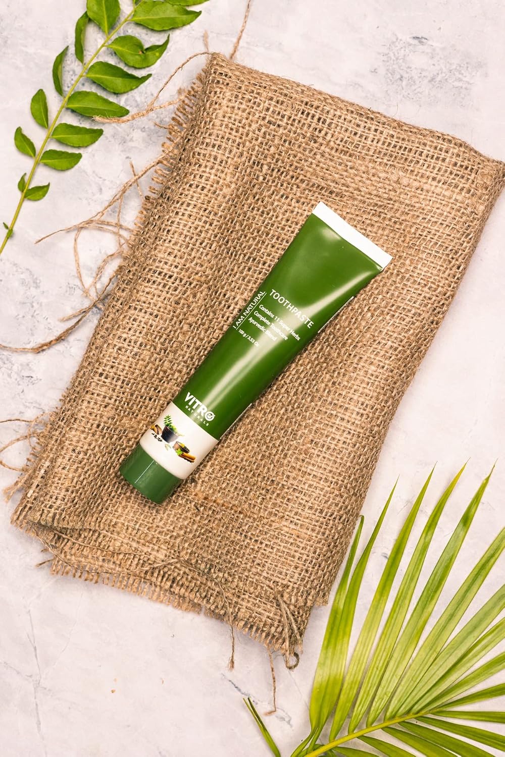 Vitro Fluoride Free Toothpaste with Meswak, Vajra danti and Neem Extract | Herbal toothpaste with extracts of 12 herbs for complete toothcare | Helps with Bad breath and Gum Problems Vitro Fluoride Free Toothpaste with Meswak, Vajra danti and Neem Extract | Herbal toothpaste with extracts of 12 herbs for complete toothcare | Helps with Bad breath and Gum Problems