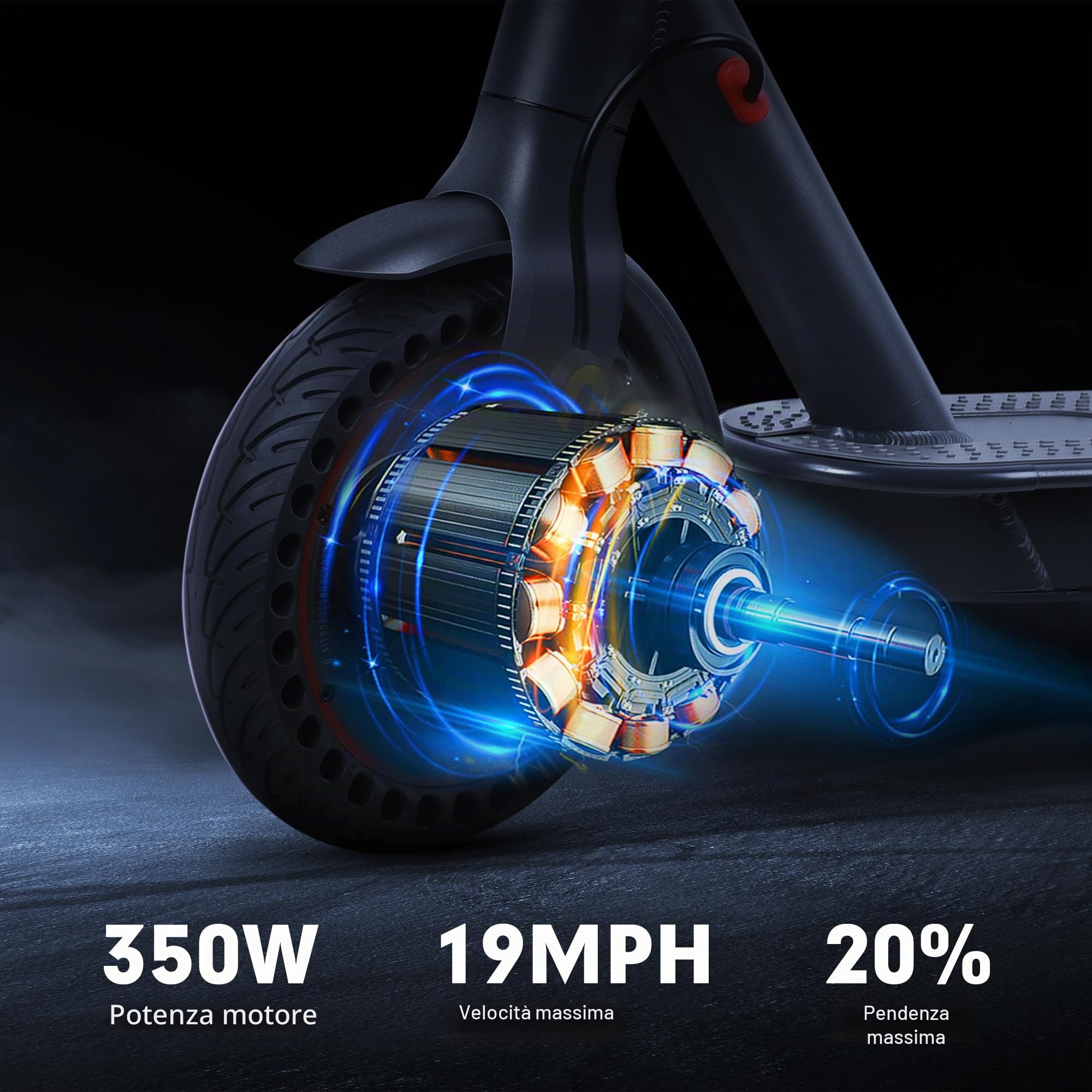 Monopattino Elettrico Mankeel per Adulti, Batteria da 48 V/10,4 Ah/15 Ah, Autonomia Massima 40-65 km, Velocità Massima 25 km/h, Sospensioni a Doppio Ammortizzatore