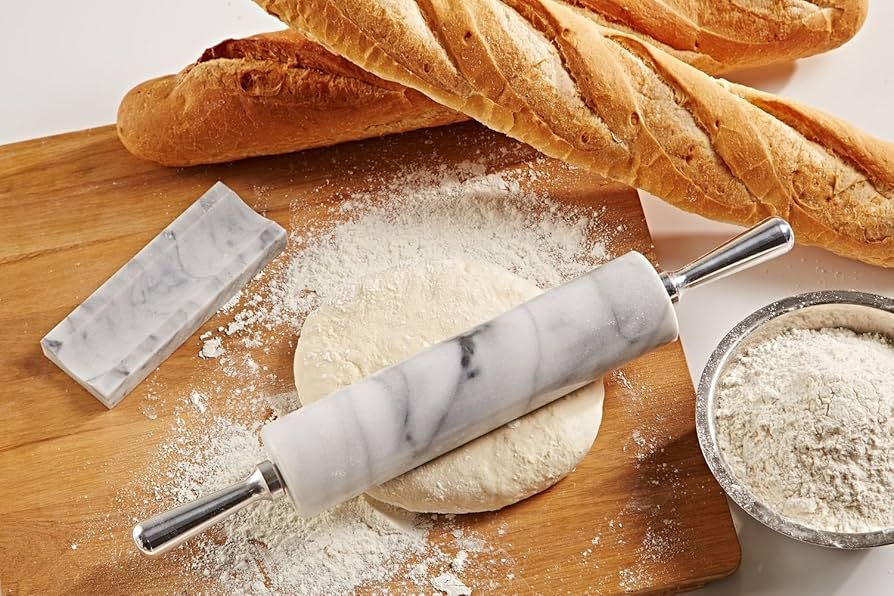 台湾JEmarble 大理石ハンドルめん棒 Amazon | 台湾JEmarble大理石ハンドル麺棒-白/木柄麵棍 Rolling