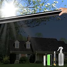 Lmlpt Black Privacy Window Film One Way Window Tint for Home with Tools | Heat Control Sun Blocking Anti UV Dark Tinting Film Daytime Privacy See Out Not in Blackout Window Treatment for Glass House