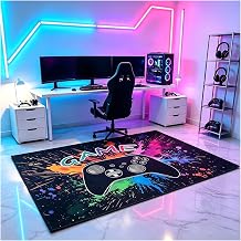 59x39 Inches Game Controller Rug, Boys Cool Gaming Mat, Video Games Carpet