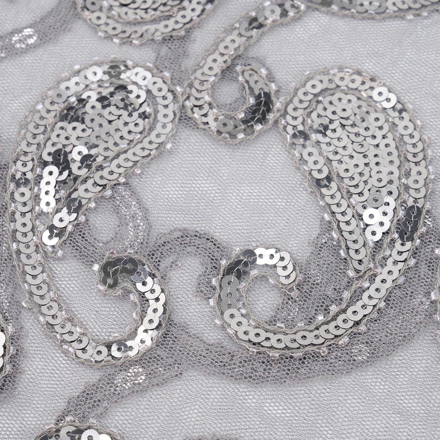 SWEETV Women's 1920s Flapper Shawl,Sequin Beaded Shawls and Wraps for Evening Dresses/Party/Wedding/Formal/Harlem night - Image 5