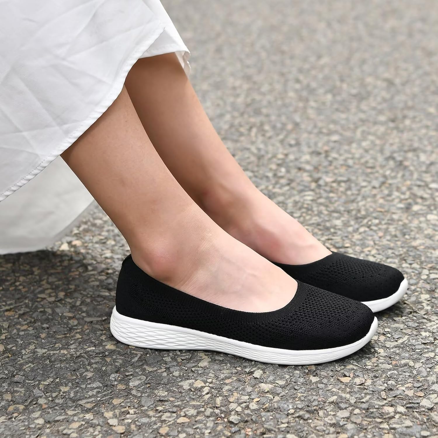 Puxowe Women's Shoes for Women Round Toe Slip on Women's Walking Flat Shoes Memory Foam Shoes Mesh Casual Nurse Sneakers Dress Shoes