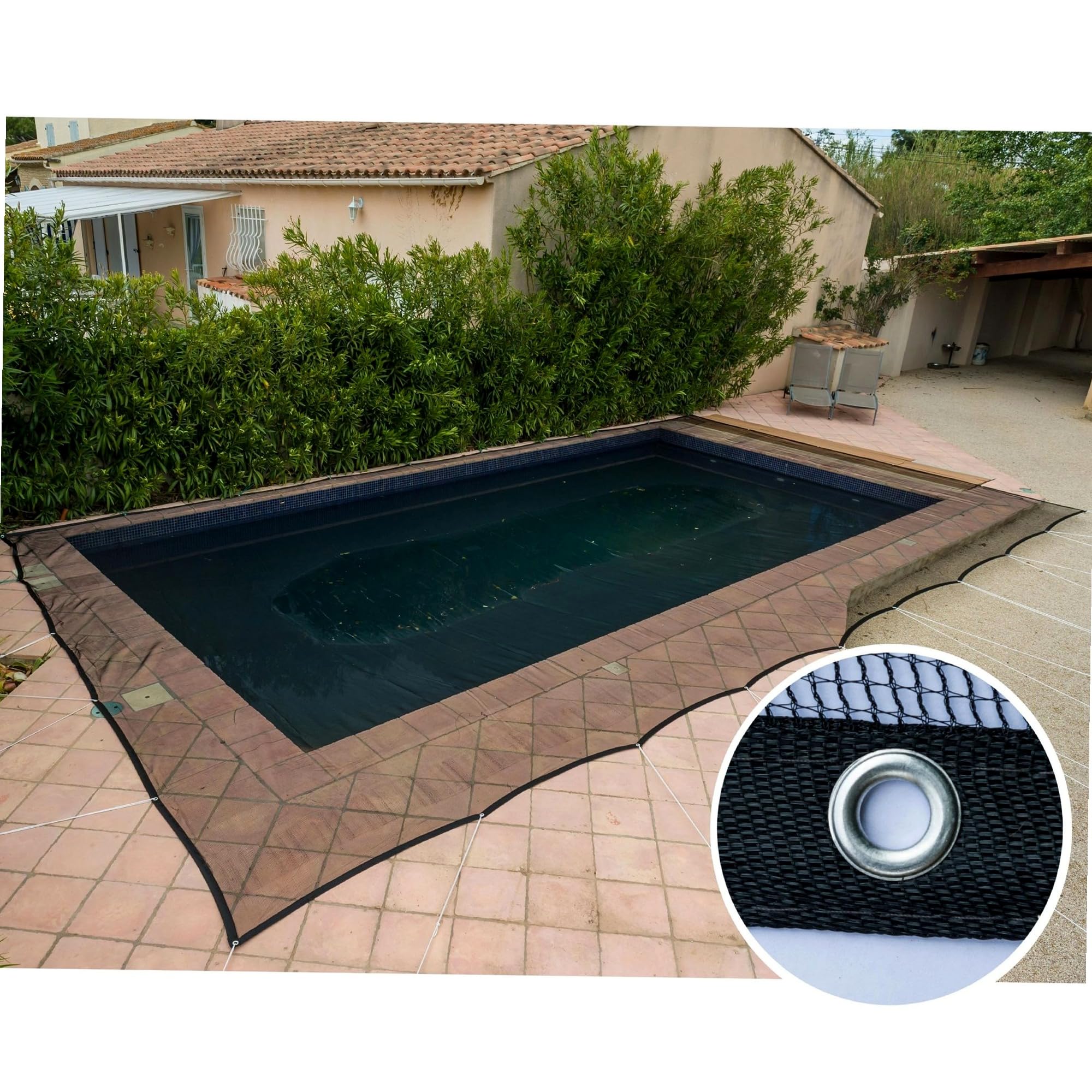 WERKA PRO Red de protección para Piscina 100g/m2 4 x 6 m