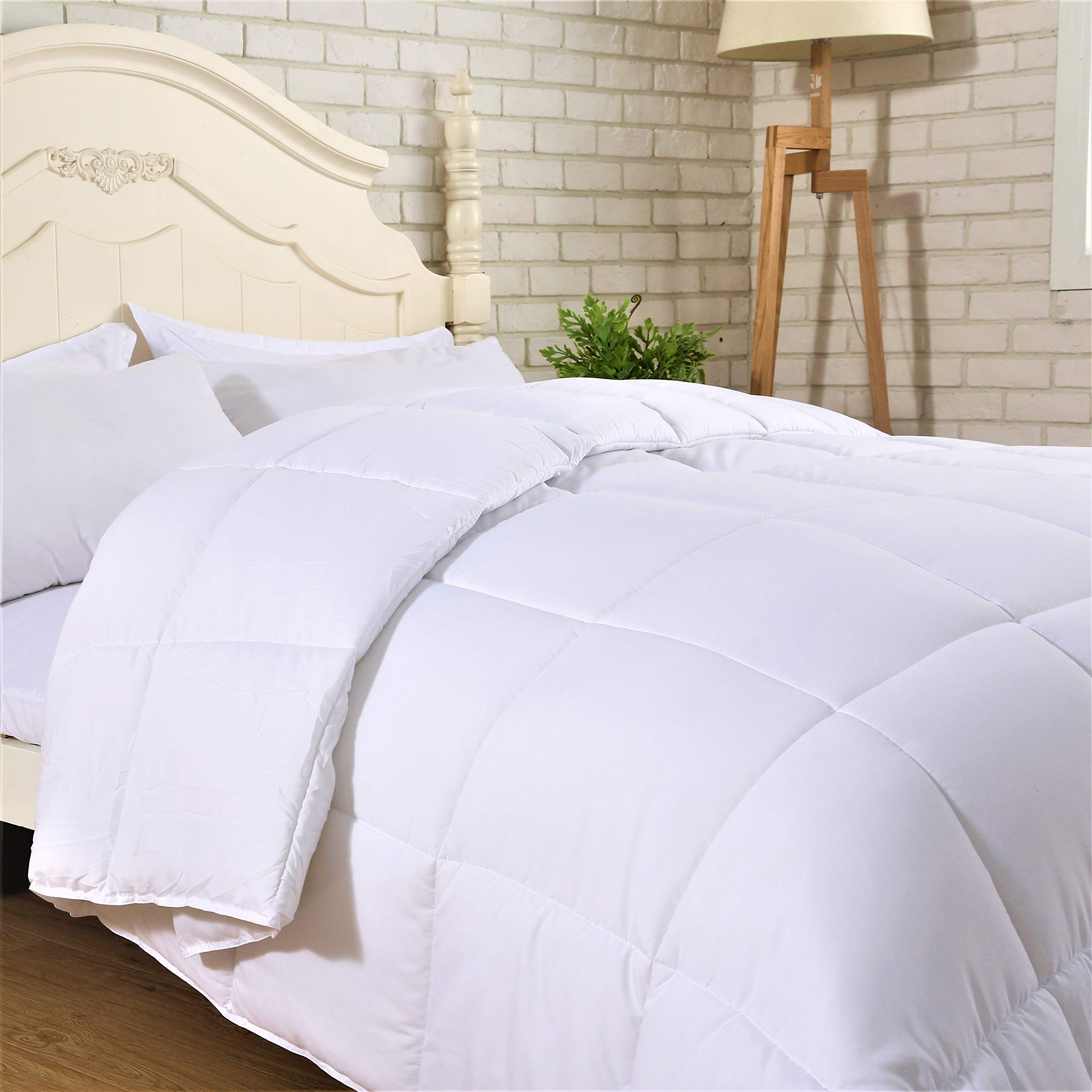 Alternative Down King Comforter Duvet Insert with Nanotex, Hypoallergenic and Reversible