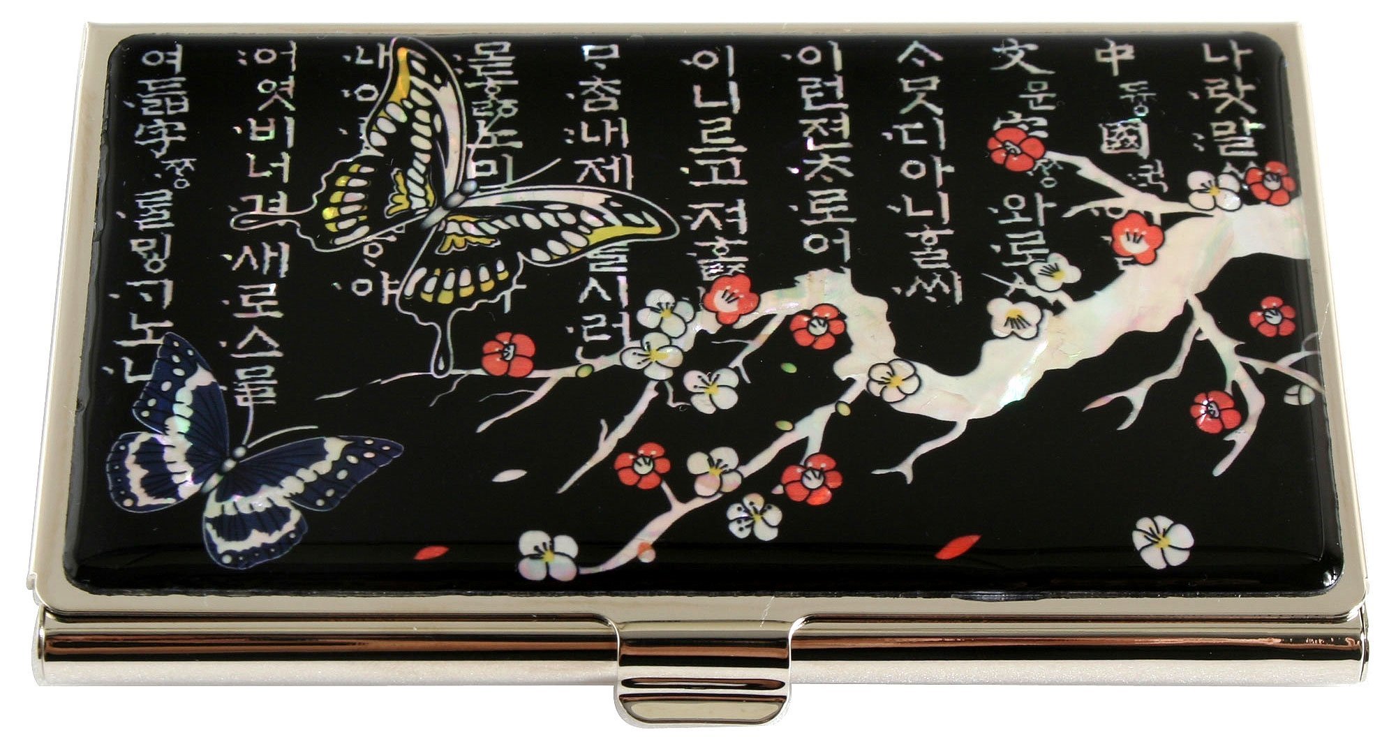 Porta Biglietti Da Visita In Metallo Con Motivo Madreperla - Anti RFID, Per Carte Di Credito E Documenti - Foto 3