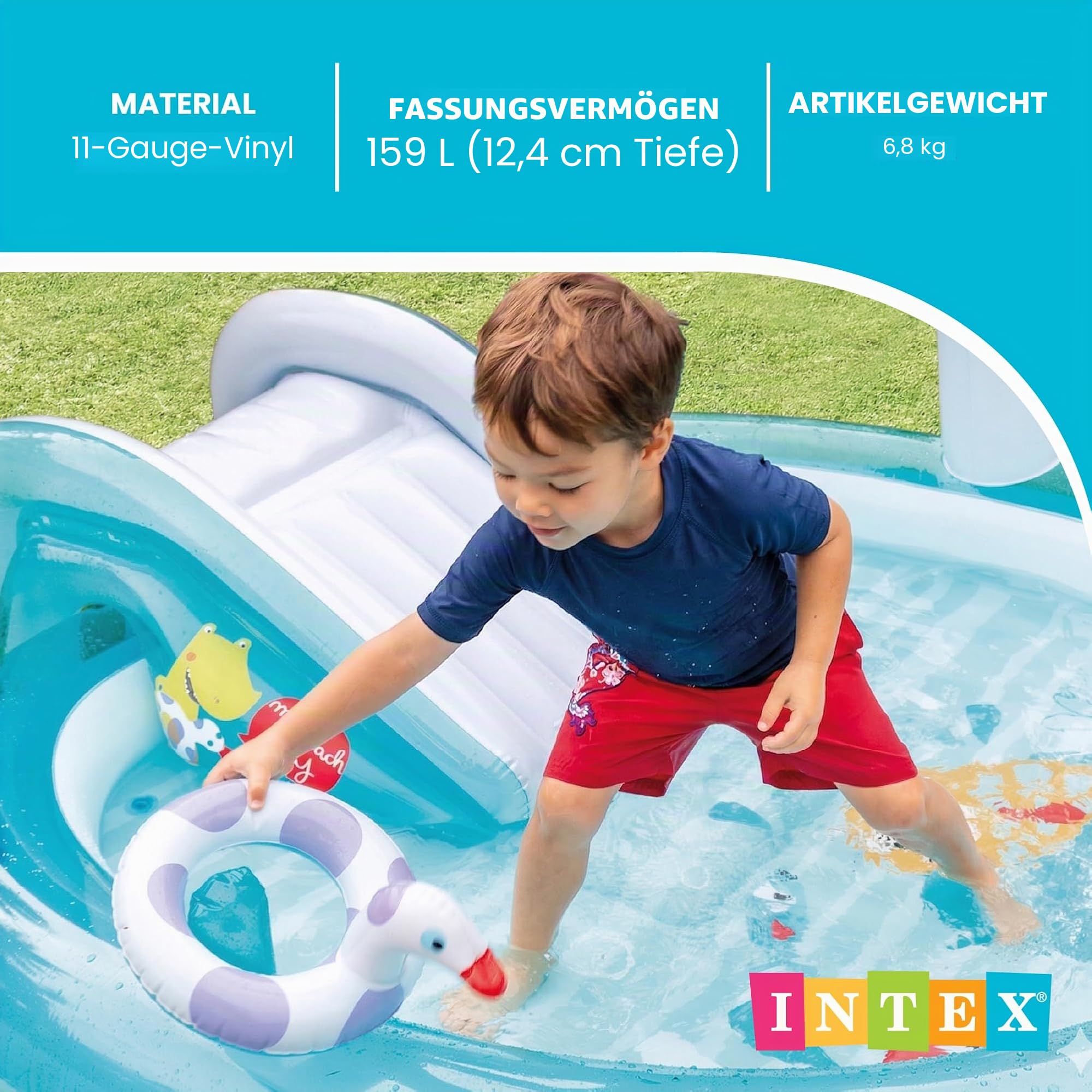 Intex Gator Aufblasbares Spielcenter, für Kinder ab 2 Jahren