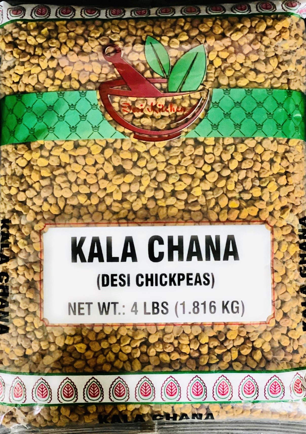 Desi Kitchen Kala Chana (small black garbanzo) 4Lb By Rani Foods Inc