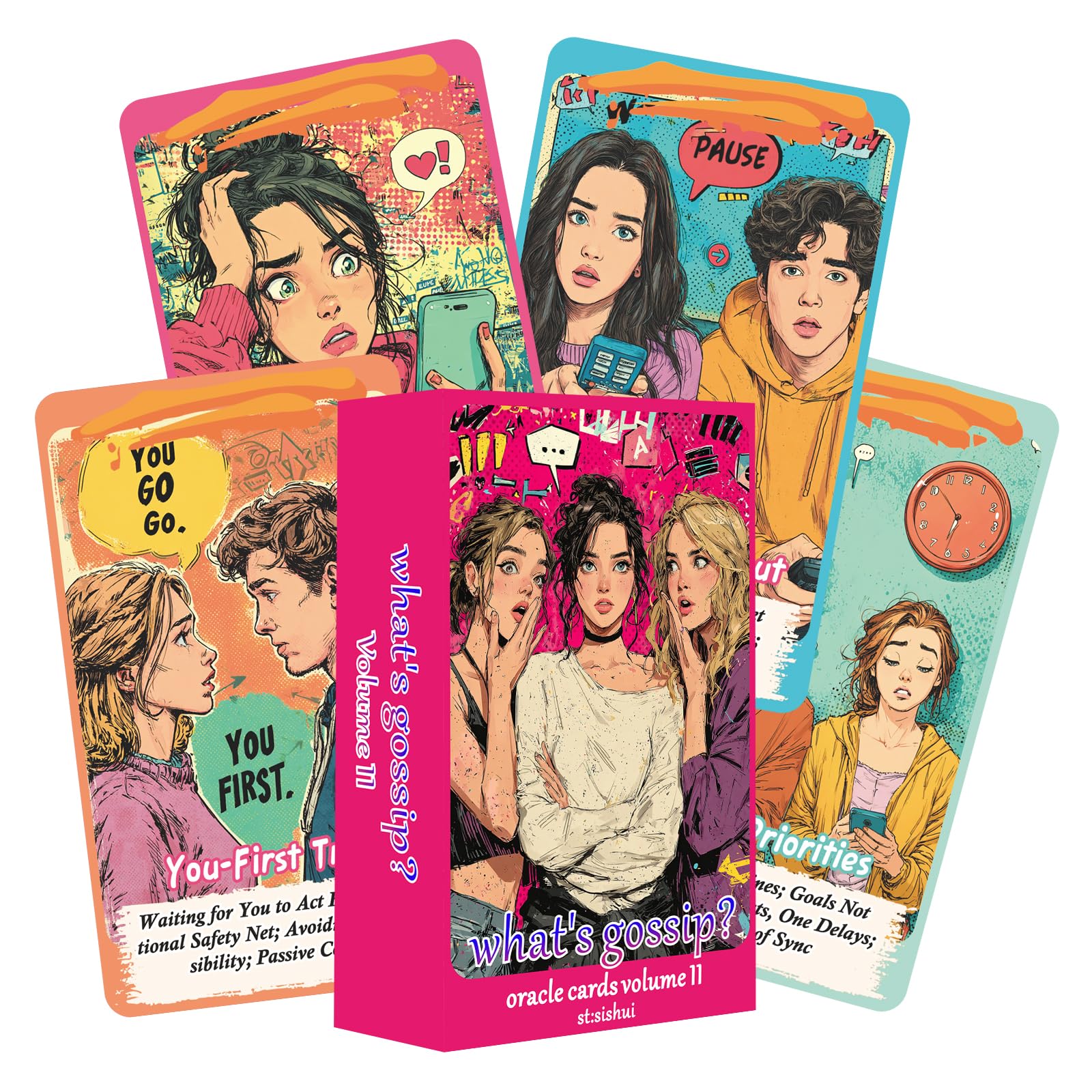 sishui What is Bagua Vol. 2, 80 Tea Oracle Cards Deck for Beginners, Intuitive Oracle Cards for Love, Relationships, Emotional Insight, Daily Life Readings