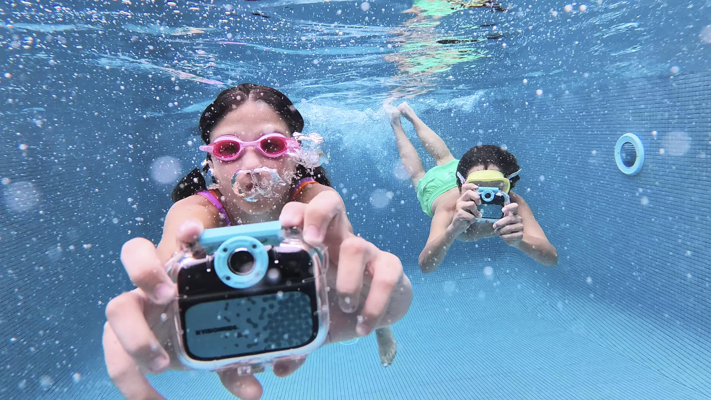 Vision Kids - Cámara Sumergible Infantil, Resolución 1080P HD, Resistente al Agua, Fotos y Video, MP3, Ideal para Aventuras al Aire Libre, Regalo Creativo para Niños