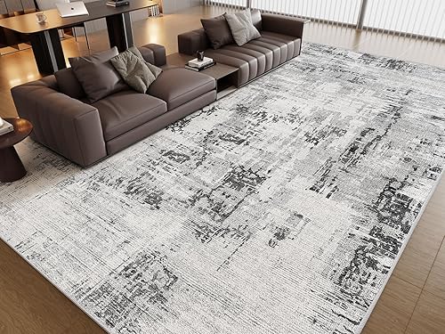 Miniatura 4 de Vamcheer Alfombra abstracta lavable  Estilo contemporáneo para sala de estar, dormitorio o cocina, no desprende pelusa y fácil de limpiar, apta para