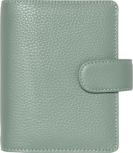 Miniatura 1 de Filofax Norfolk - Organizador de bolsillo, color salvia, cuero suave de grano completo, seis anillos, con calendario semanal para ver cada semana,