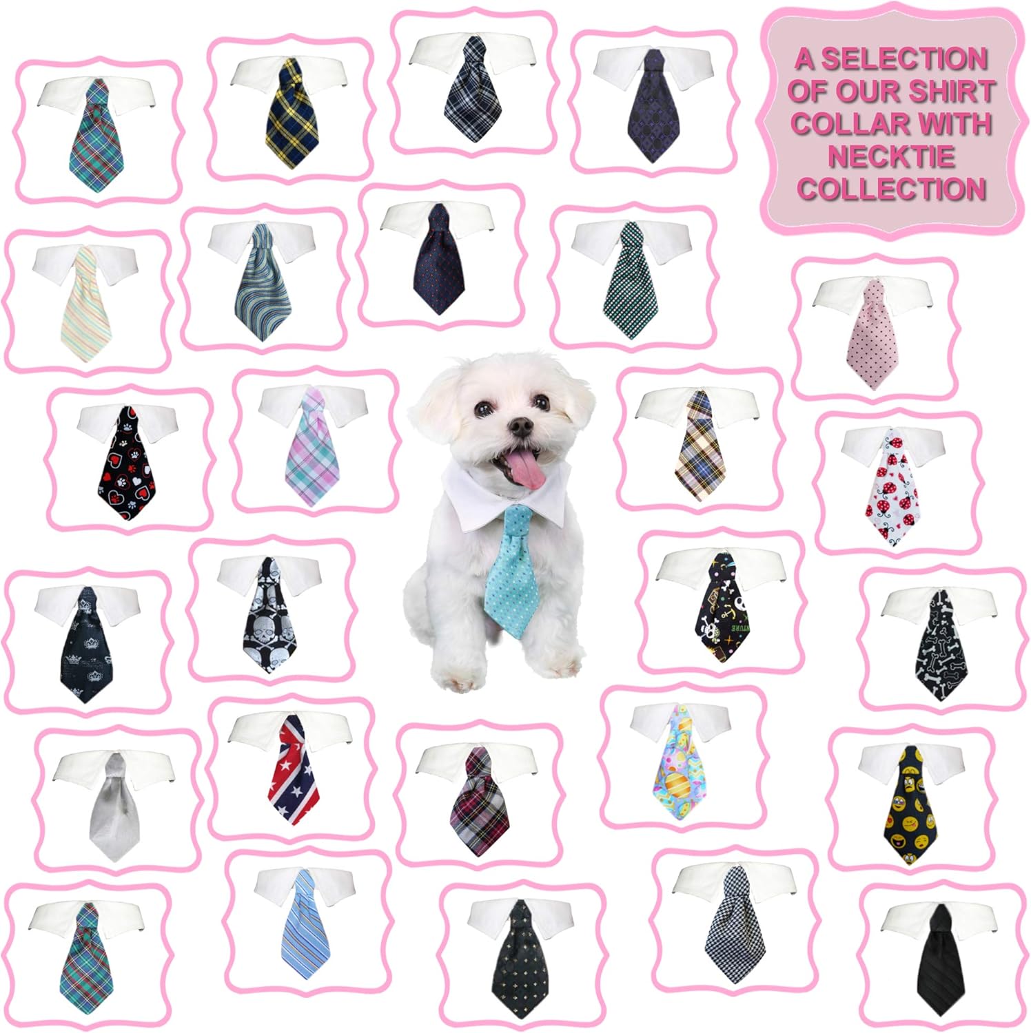 Pooch Outfitters Dog Tie and Bow Tie Collection | Extensive Selection for Any Style, Mood, Occasion, and Holiday | Small, Medium, Large Dogs